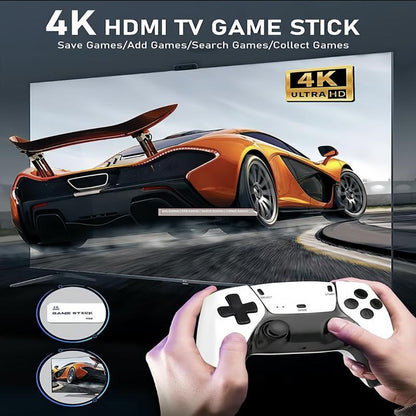 20000+ Games Wireless Retro Game Stick, Vintage Game Stick HD Output System, 2.4G Wireless Controllers, 128GB TF Card for All Ages - Console