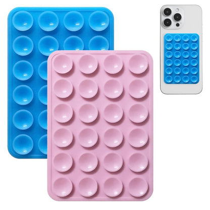 2 Pack Silicone Suction Phone Case Mount, Non Slip Sticky Phone Grip for Cellphone, Silicon Adhesive Suction Cup Phone Mount, Strong Grip Holder for Selfies & Videos