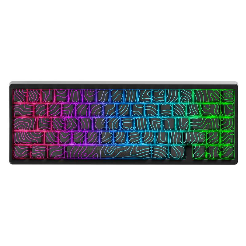 XVX M67 Jadestone Keyboard with Imd-Tech Keycaps, QMK/VIA Gasket, RGB Hot Swappable, Bluetooth