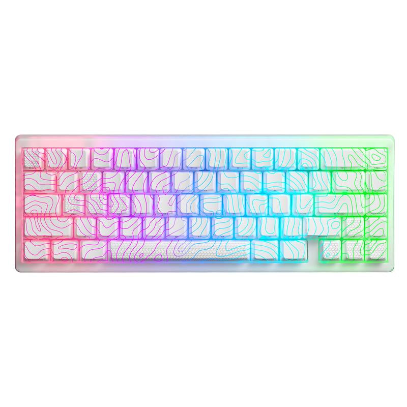 XVX M67 Jadestone Keyboard with Imd-Tech Keycaps, QMK/VIA Gasket, RGB Hot Swappable, Bluetooth
