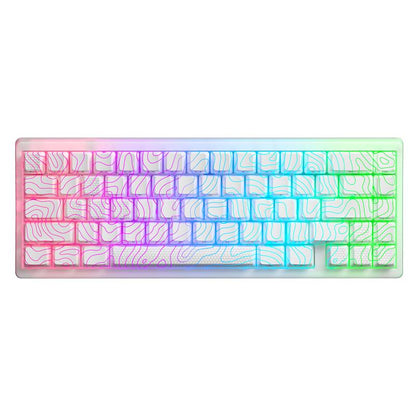 XVX M67 Jadestone Keyboard with Imd-Tech Keycaps, QMK/VIA Gasket, RGB Hot Swappable, Bluetooth