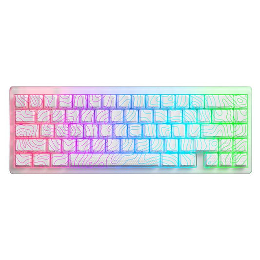 XVX M67 Jadestone Keyboard with Imd-Tech Keycaps, QMK/VIA Gasket, RGB Hot Swappable, Bluetooth