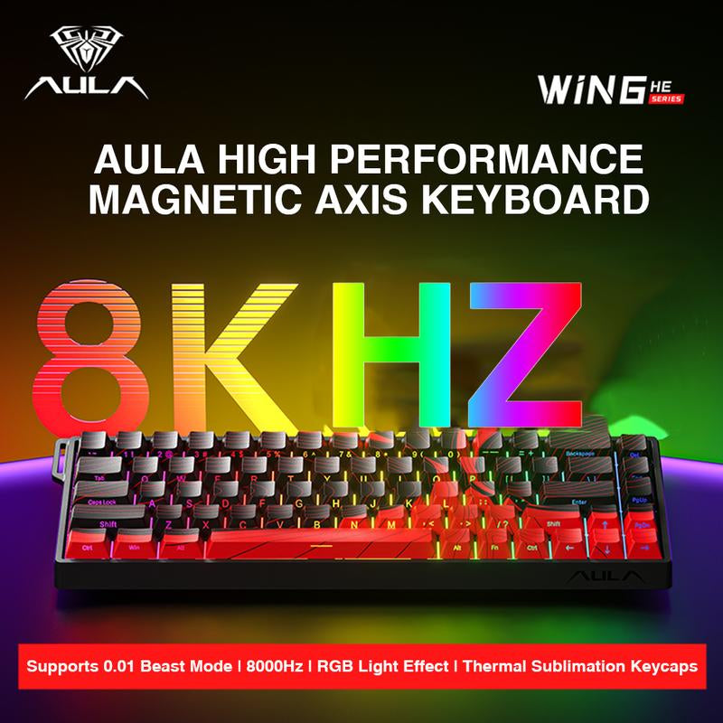 [New]Aula WIN68/WIN60 HE Magnetic Keyboard with Adjustable Actuation, Hall Effect Keyboard with 0.3Ms Latency, 65% Wired Compact Keyboard, 8000 Hz Polling Rate, Hot-Swap College School Supplies Tiktokshopbacktoschool Gaming Accessories Fallfreshness
