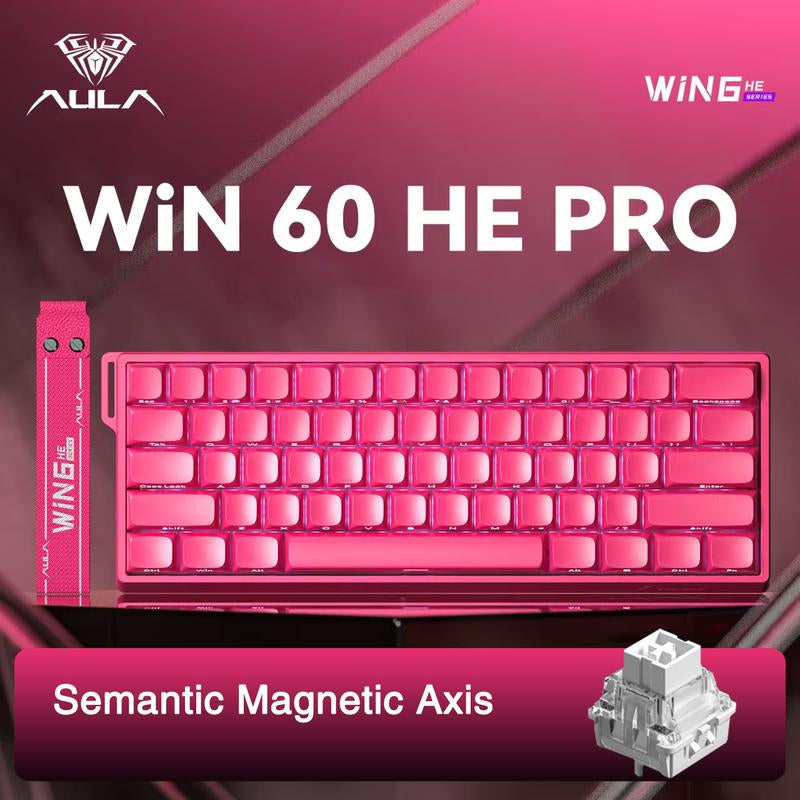 [New]Aula WIN68/WIN60 HE Magnetic Keyboard with Adjustable Actuation, Hall Effect Keyboard with 0.3Ms Latency, 65% Wired Compact Keyboard, 8000 Hz Polling Rate, Hot-Swap College School Supplies Tiktokshopbacktoschool Gaming Accessories Fallfreshness