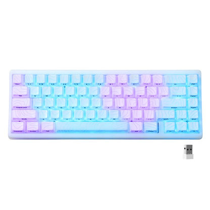 XVX M67 Jadestone Keyboard with Imd-Tech Keycaps, QMK/VIA Gasket, RGB Hot Swappable, Bluetooth