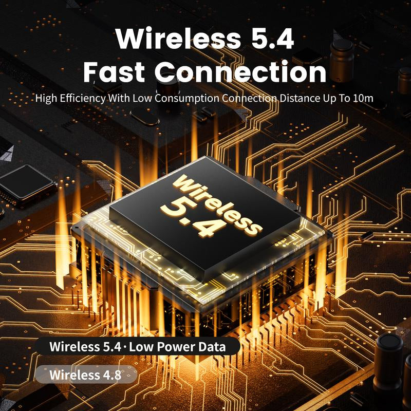 【NO Anc】Electronic Wireless Bluetooth Headphones Over-Ear, Deep Bass Hi-Fi Stereo, 65H Playtime, Foldable Lightweight Headset with Mic for Ios/Android/Pc Headset Earbud Headphonesbluetooth Black #Tiktokshopblackfriday Audio Wirelessheadphone