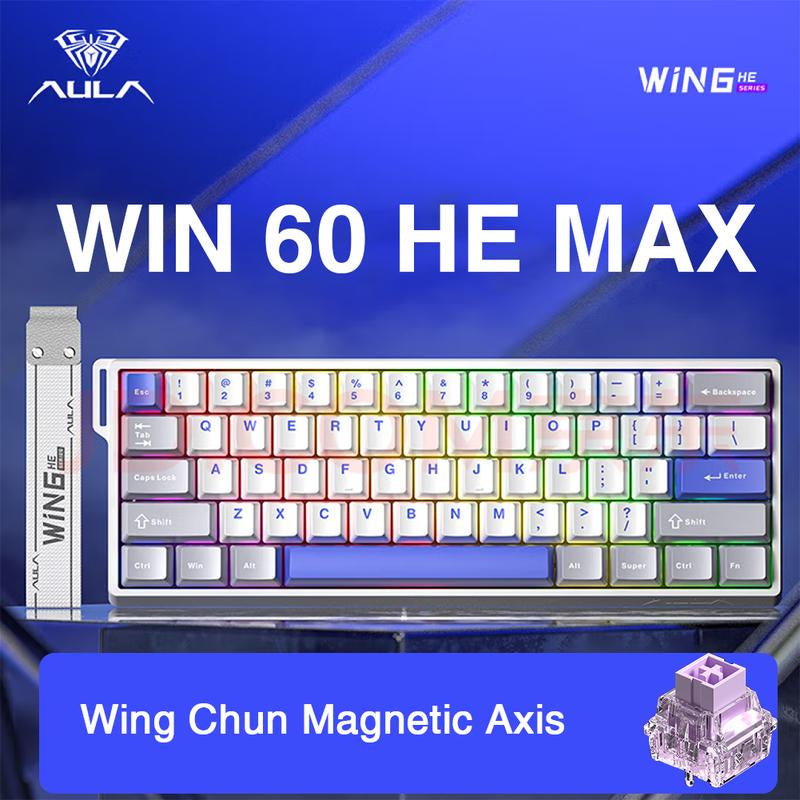 [New]Aula WIN68/WIN60 HE Magnetic Keyboard with Adjustable Actuation, Hall Effect Keyboard with 0.3Ms Latency, 65% Wired Compact Keyboard, 8000 Hz Polling Rate, Hot-Swap College School Supplies Tiktokshopbacktoschool Gaming Accessories Fallfreshness