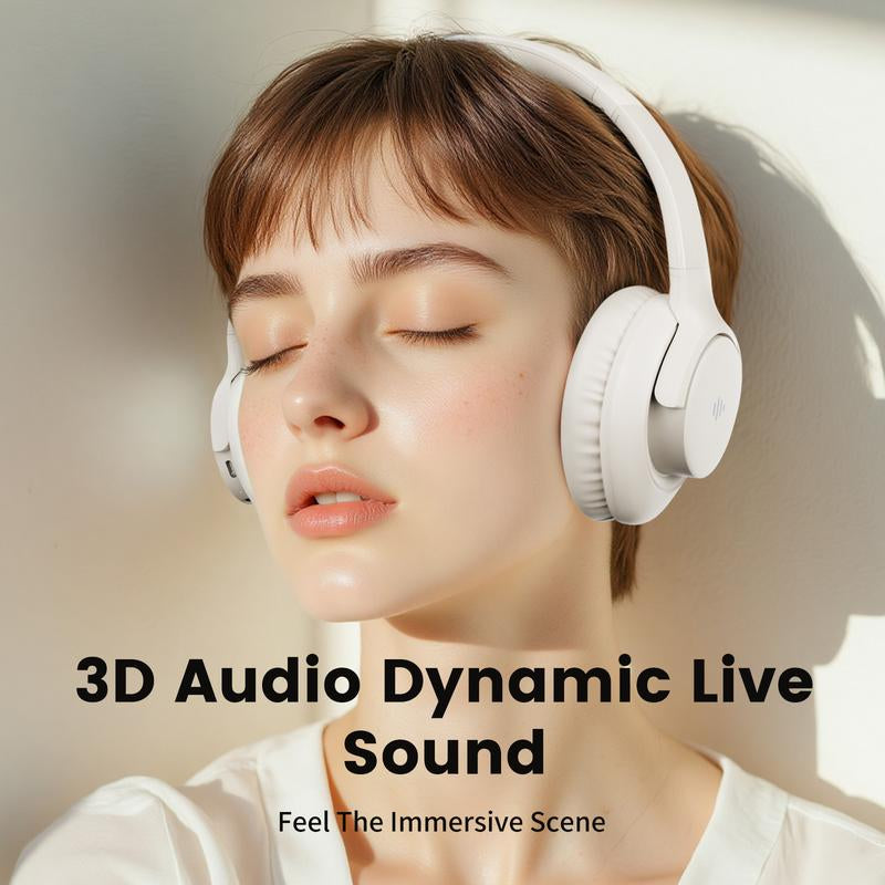 【NO Anc】Electronic Wireless Bluetooth Headphones Over-Ear, Deep Bass Hi-Fi Stereo, 65H Playtime, Foldable Lightweight Headset with Mic for Ios/Android/Pc Headset Earbud Headphonesbluetooth Black #Tiktokshopblackfriday Audio Wirelessheadphone