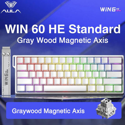 [New]Aula WIN68/WIN60 HE Magnetic Keyboard with Adjustable Actuation, Hall Effect Keyboard with 0.3Ms Latency, 65% Wired Compact Keyboard, 8000 Hz Polling Rate, Hot-Swap College School Supplies Tiktokshopbacktoschool Gaming Accessories Fallfreshness