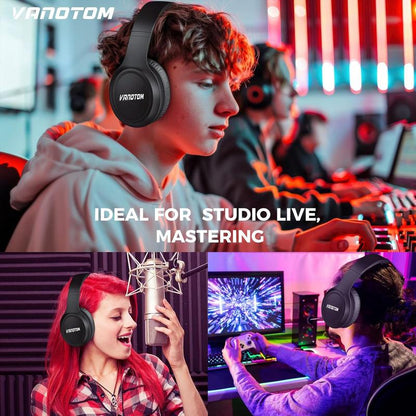 VANOTOM Wireless Headphone, Foldable Bluetooth Headphones over Ear, Wireless Headset for Gaming, Phones, Computers, Electronics Audio Headphone Halloween Christmas Gift Earbud