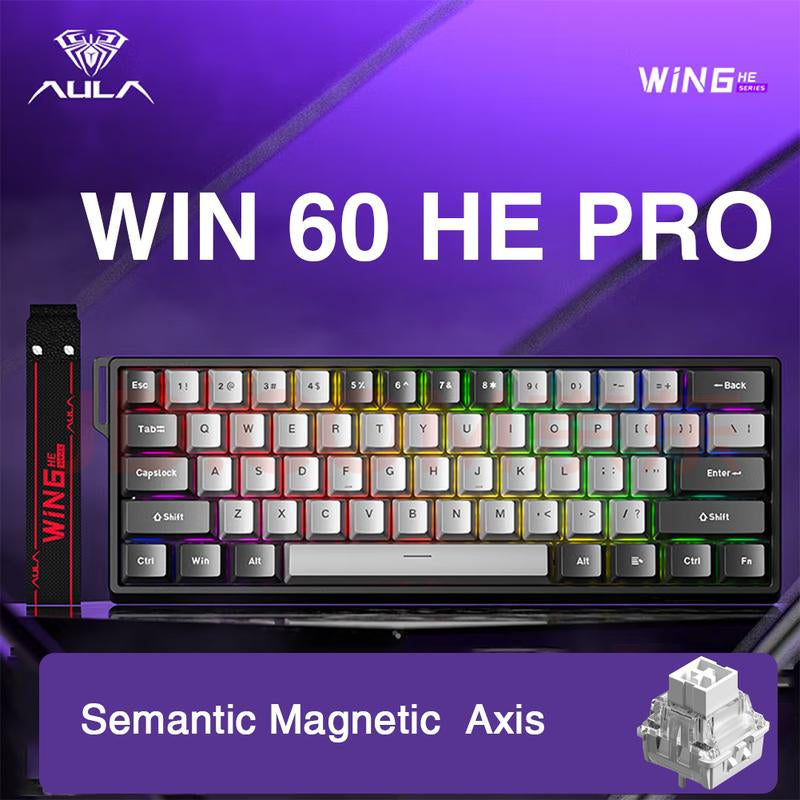 [New]Aula WIN68/WIN60 HE Magnetic Keyboard with Adjustable Actuation, Hall Effect Keyboard with 0.3Ms Latency, 65% Wired Compact Keyboard, 8000 Hz Polling Rate, Hot-Swap College School Supplies Tiktokshopbacktoschool Gaming Accessories Fallfreshness