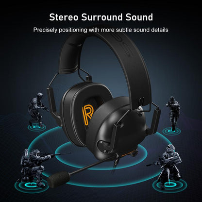 SENZER SG500 Wired Pro Gaming Headset - Wired Gaming Headsets - PC Headsets - Folding Headset for PC, PS4, PS5, Xbox One and Switch Audio Earphones Headphones Electronic Earbud