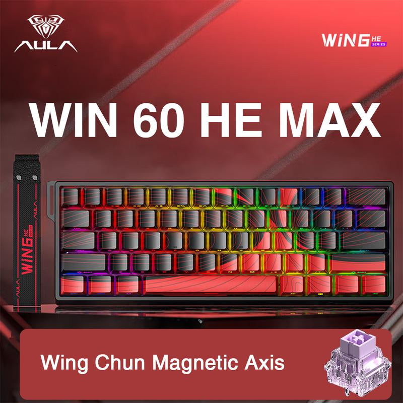 [New]Aula WIN68/WIN60 HE Magnetic Keyboard with Adjustable Actuation, Hall Effect Keyboard with 0.3Ms Latency, 65% Wired Compact Keyboard, 8000 Hz Polling Rate, Hot-Swap College School Supplies Tiktokshopbacktoschool Gaming Accessories Fallfreshness