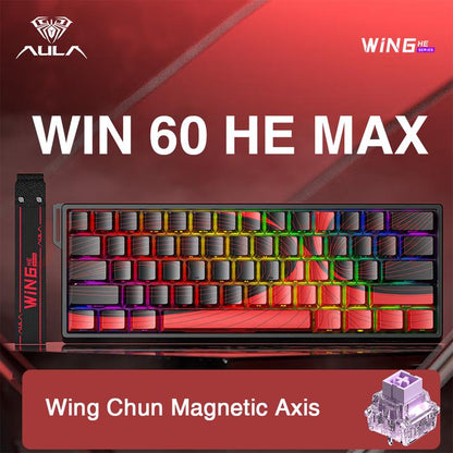 [New]Aula WIN68/WIN60 HE Magnetic Keyboard with Adjustable Actuation, Hall Effect Keyboard with 0.3Ms Latency, 65% Wired Compact Keyboard, 8000 Hz Polling Rate, Hot-Swap College School Supplies Tiktokshopbacktoschool Gaming Accessories Fallfreshness