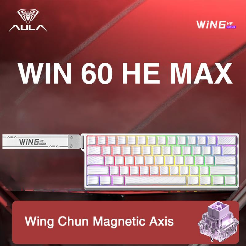 [New]Aula WIN68/WIN60 HE Magnetic Keyboard with Adjustable Actuation, Hall Effect Keyboard with 0.3Ms Latency, 65% Wired Compact Keyboard, 8000 Hz Polling Rate, Hot-Swap College School Supplies Tiktokshopbacktoschool Gaming Accessories Fallfreshness