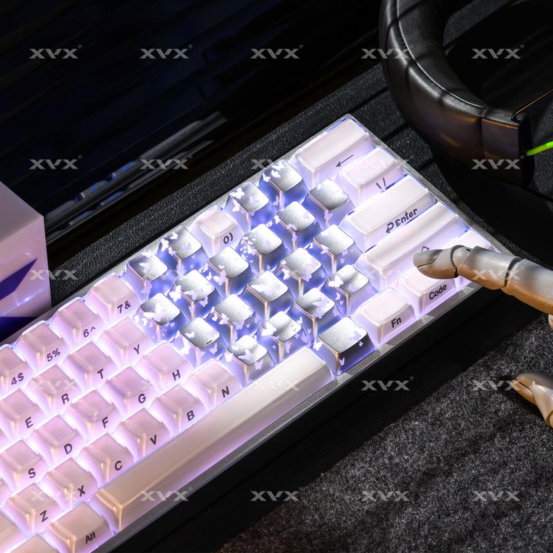 XVX Flutterbloom OEM Profile Imd-Tech Diy Keycaps 21-Key（Only Keycap, Not Include a Keyboard）