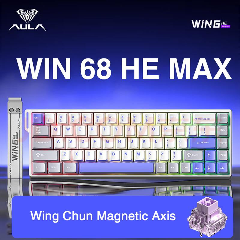 [New]Aula WIN68/WIN60 HE Magnetic Keyboard with Adjustable Actuation, Hall Effect Keyboard with 0.3Ms Latency, 65% Wired Compact Keyboard, 8000 Hz Polling Rate, Hot-Swap College School Supplies Tiktokshopbacktoschool Gaming Accessories Fallfreshness