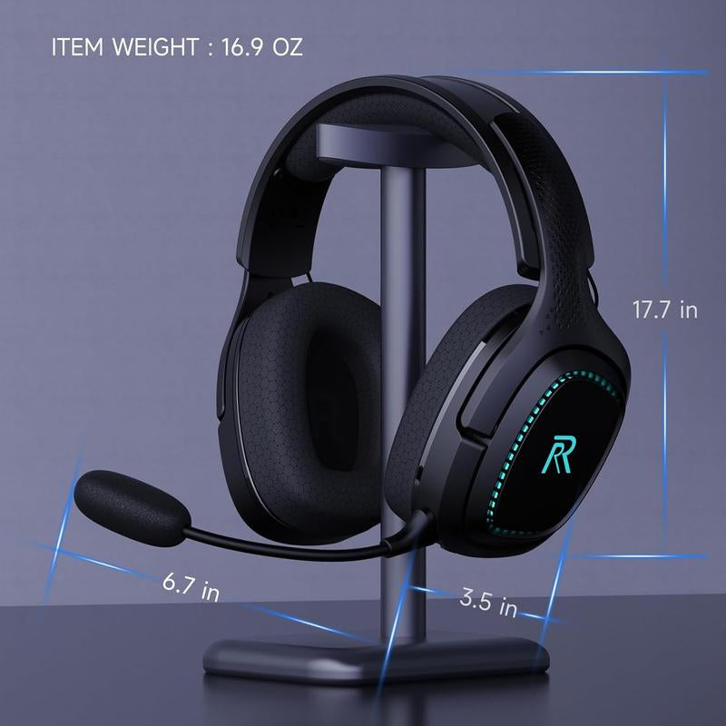 2.4Ghz Wireless Gaming Headset for PS5, PC, Nintendo Switch, Earbuds, 2025 New Year Gifts, Fortnite, Headphones, Captain 700, RGB, Lightweight, Bluetooth 5.2, Mic Noise Canceling Springtok
